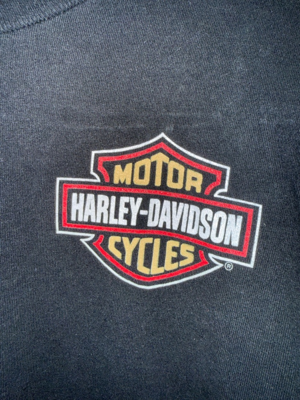 Vintage 90s Harley Davidson Las Vegas Tee Black USA Made Biker Graphic Size L - Picture 5 of 8